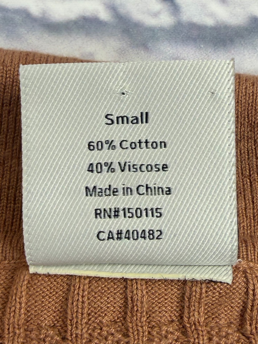 Varley Camel Color Cable-Knit Quarter Zip Short Sleeve Sweater. Size Small. - Picture 8 of 8